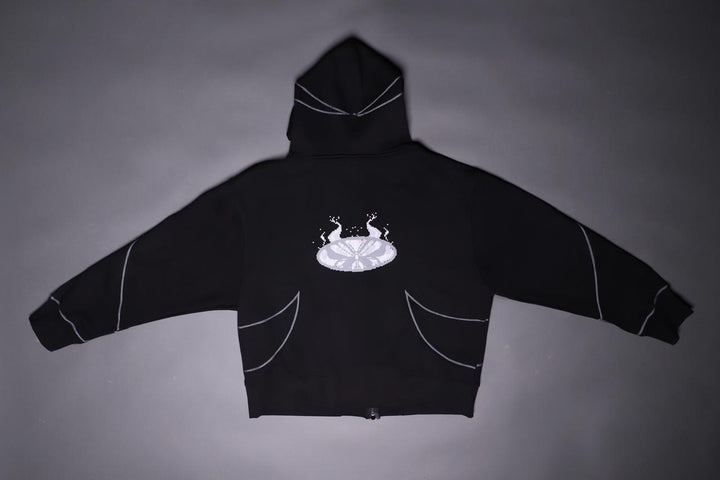 ZIP UP AURA IN PIXELS HOODIE
