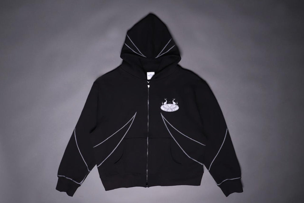 ZIP UP AURA IN PIXELS HOODIE