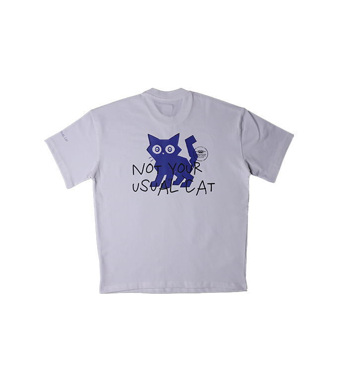 AURA NOT YOUR USUAL CAT TEE WHITE